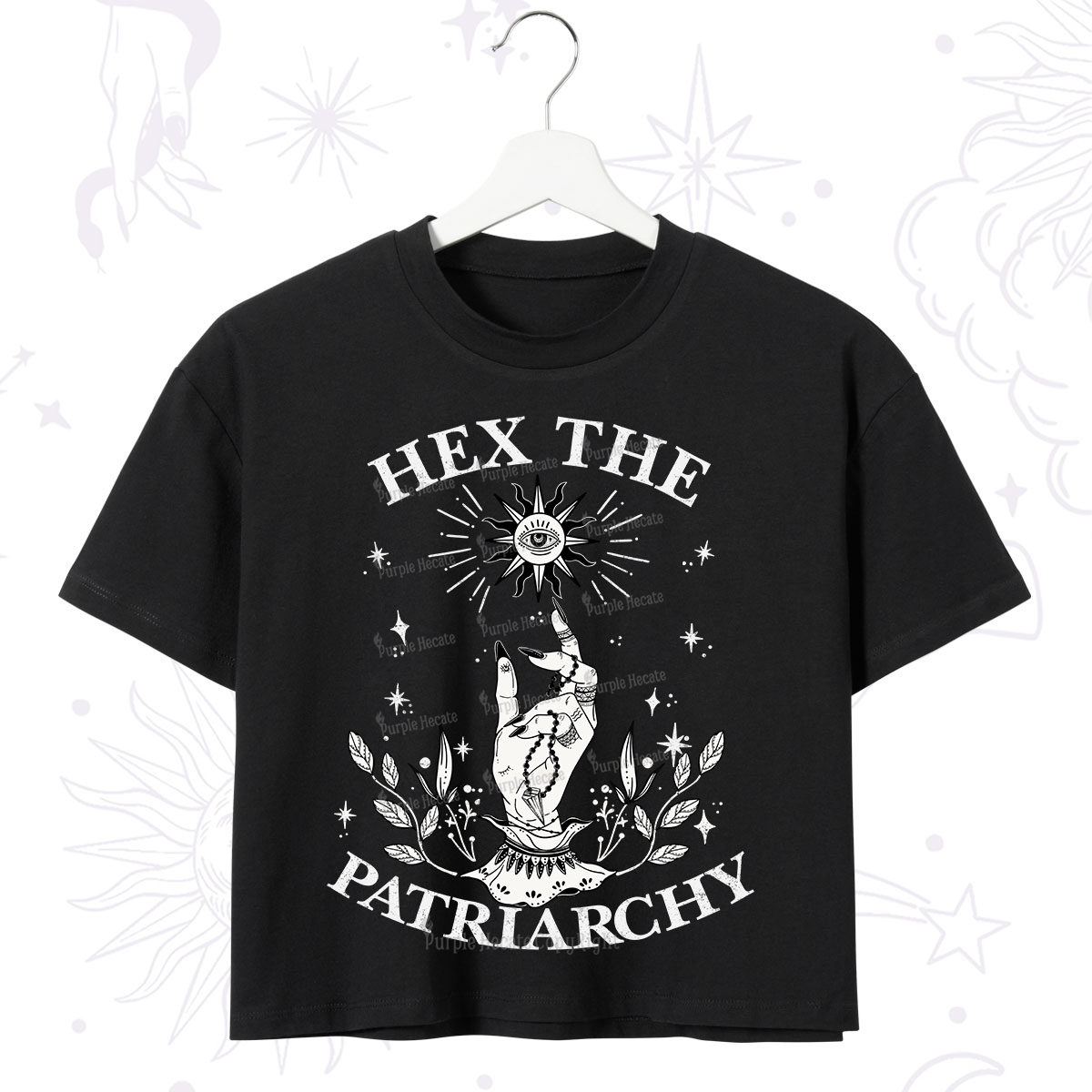 Purplehecate Smash The Patriarchy Crop T-Shirt