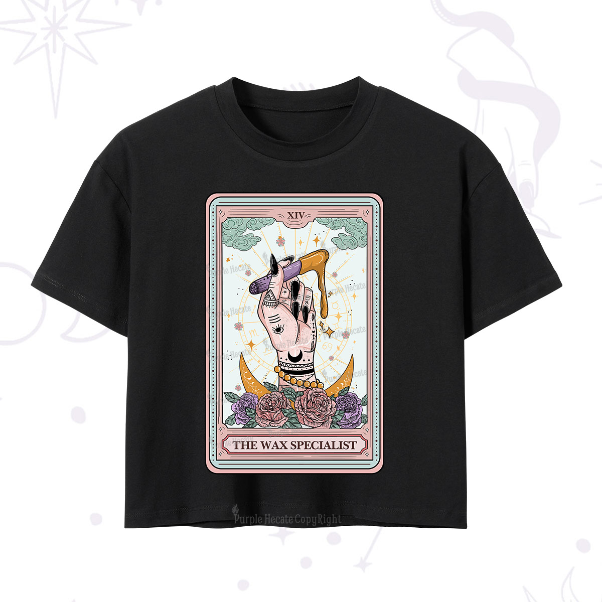 Purplehecate The Wax Specialist Tarot Crop T-Shirt