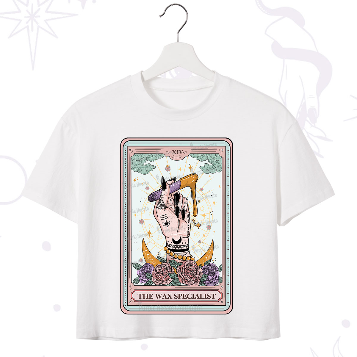 Purplehecate The Wax Specialist Tarot Crop T-Shirt