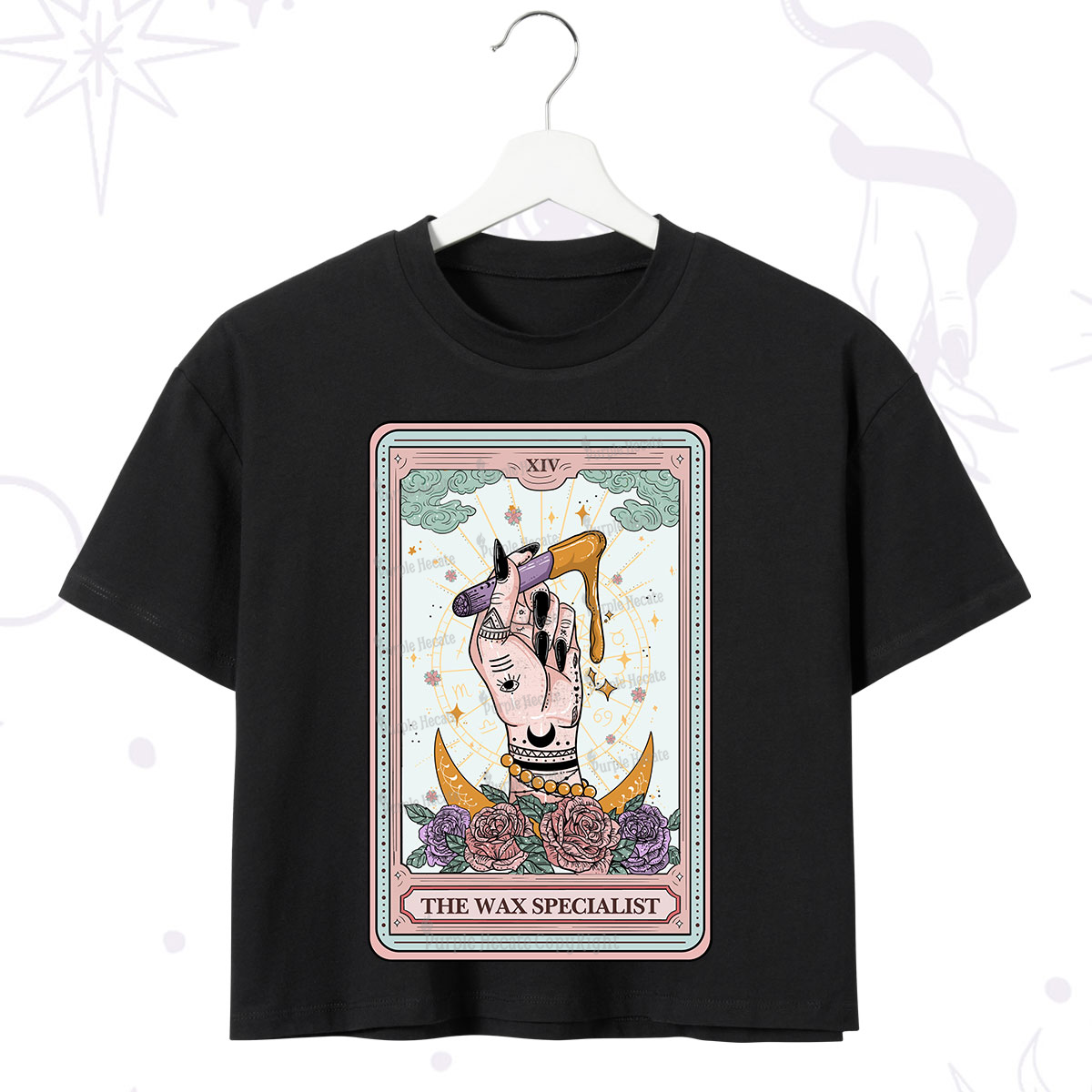 Purplehecate The Wax Specialist Tarot Crop T-Shirt