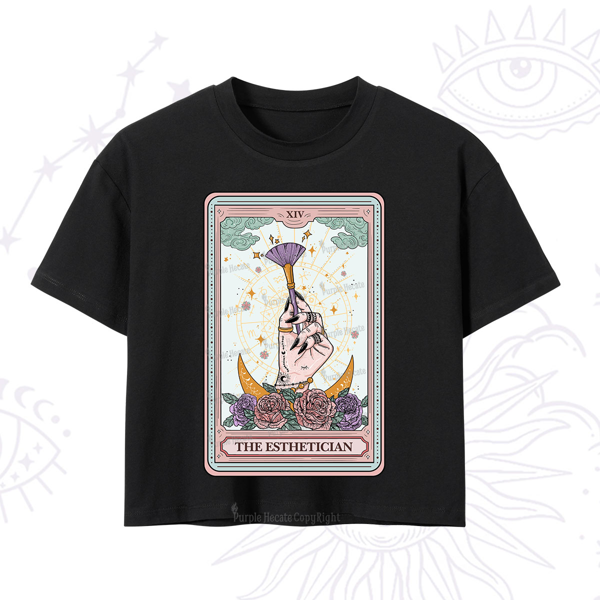 Purplehecate The Esthetician Tarot Card Crop T-Shirt