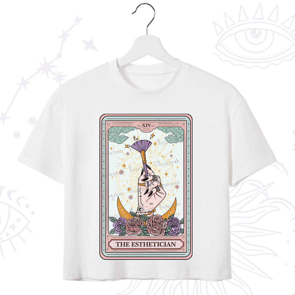 Purplehecate The Esthetician Tarot Card Crop T-Shirt