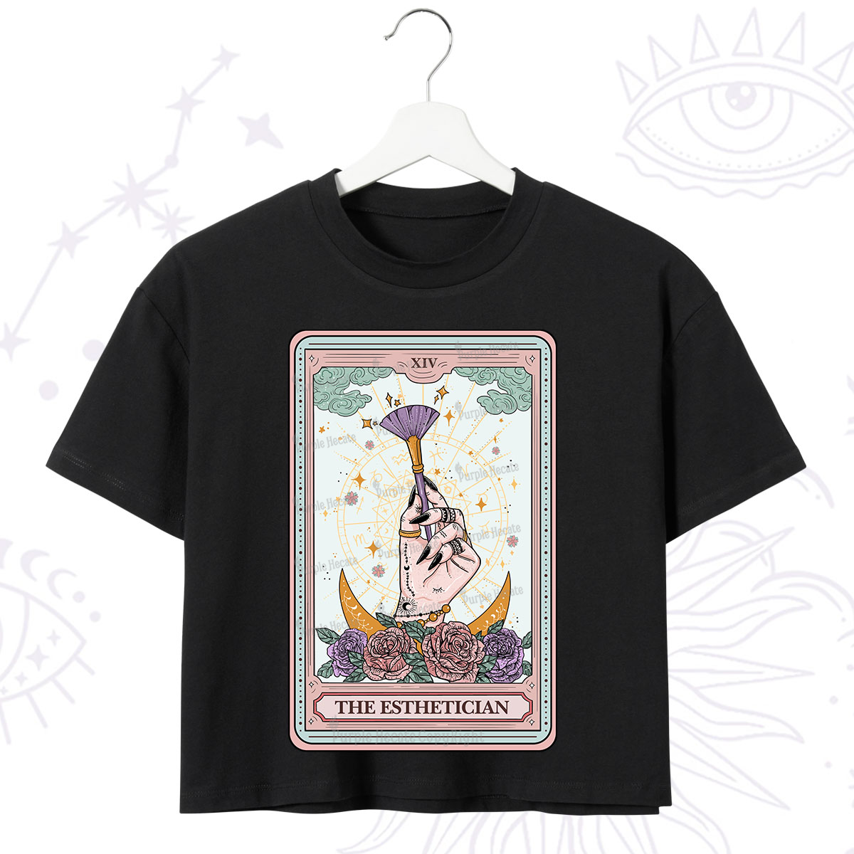 Purplehecate The Esthetician Tarot Card Crop T-Shirt
