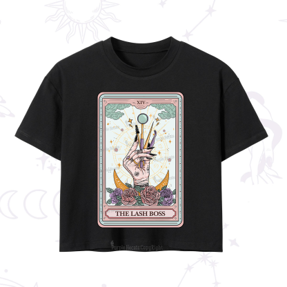 Purplehecate The Lash Boss Tarot Card Crop T-Shirt