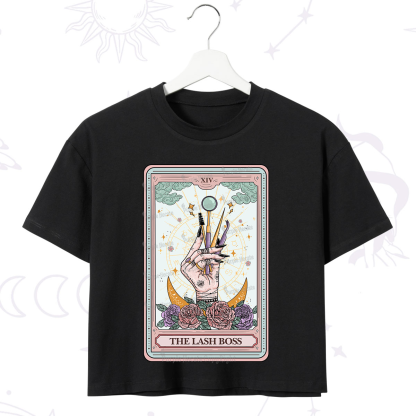 Purplehecate The Lash Boss Tarot Card Crop T-Shirt