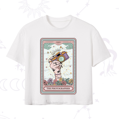 Purplehecate The Photographer Tarot Card Crop T-Shirt