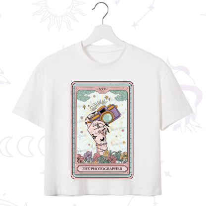 Purplehecate The Photographer Tarot Card Crop T-Shirt