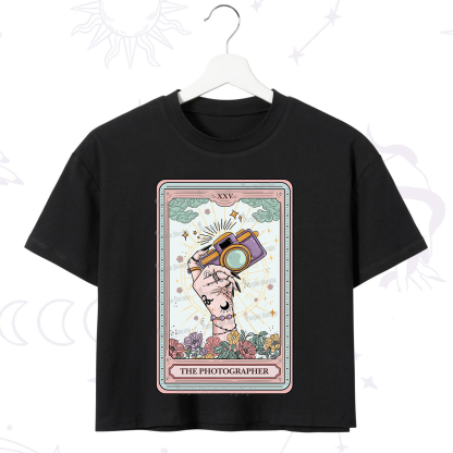 Purplehecate The Photographer Tarot Card Crop T-Shirt