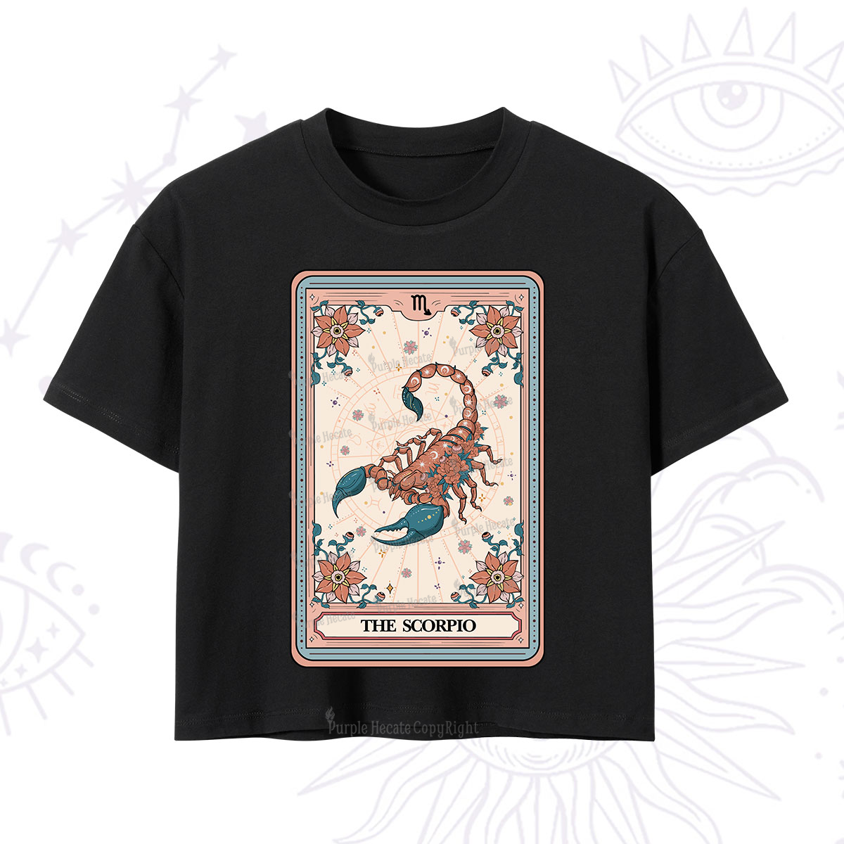 Purplehecate The Scorpio Tarot Card Crop T-Shirt