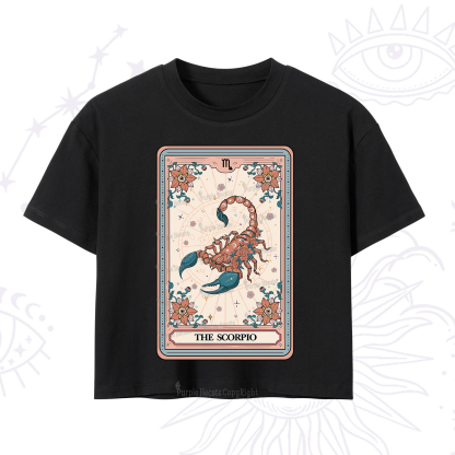 Purplehecate The Scorpio Tarot Card Crop T-Shirt