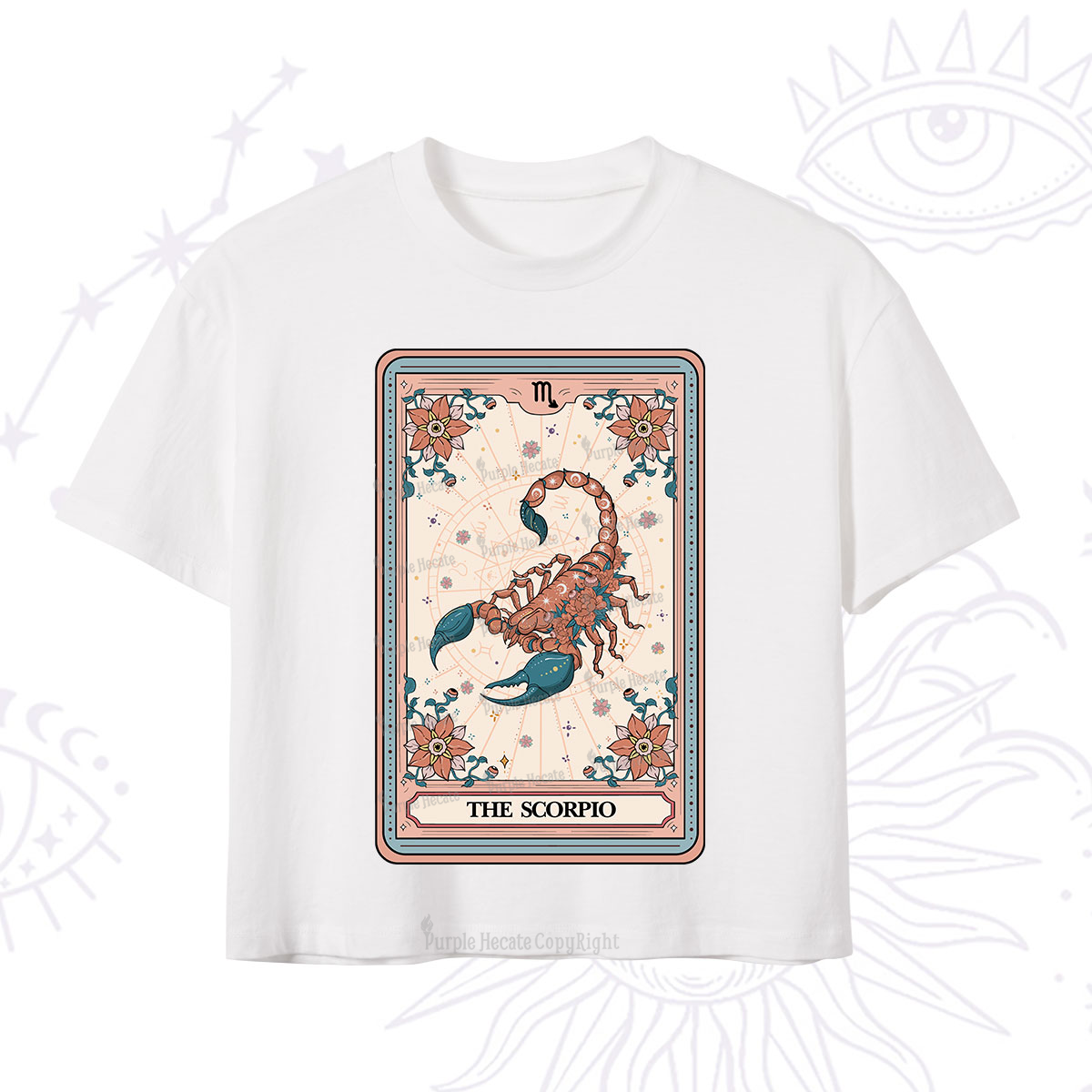Purplehecate The Scorpio Tarot Card Crop T-Shirt