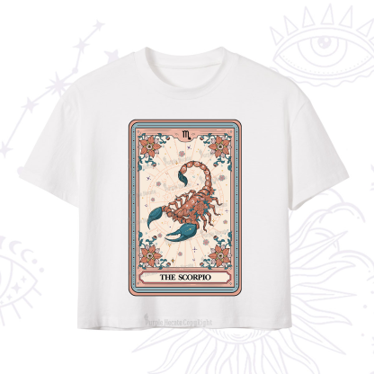Purplehecate The Scorpio Tarot Card Crop T-Shirt