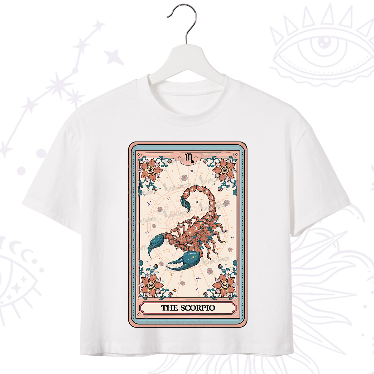 Purplehecate The Scorpio Tarot Card Crop T-Shirt