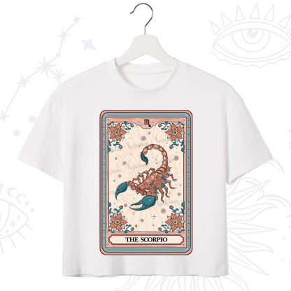 Purplehecate The Scorpio Tarot Card Crop T-Shirt