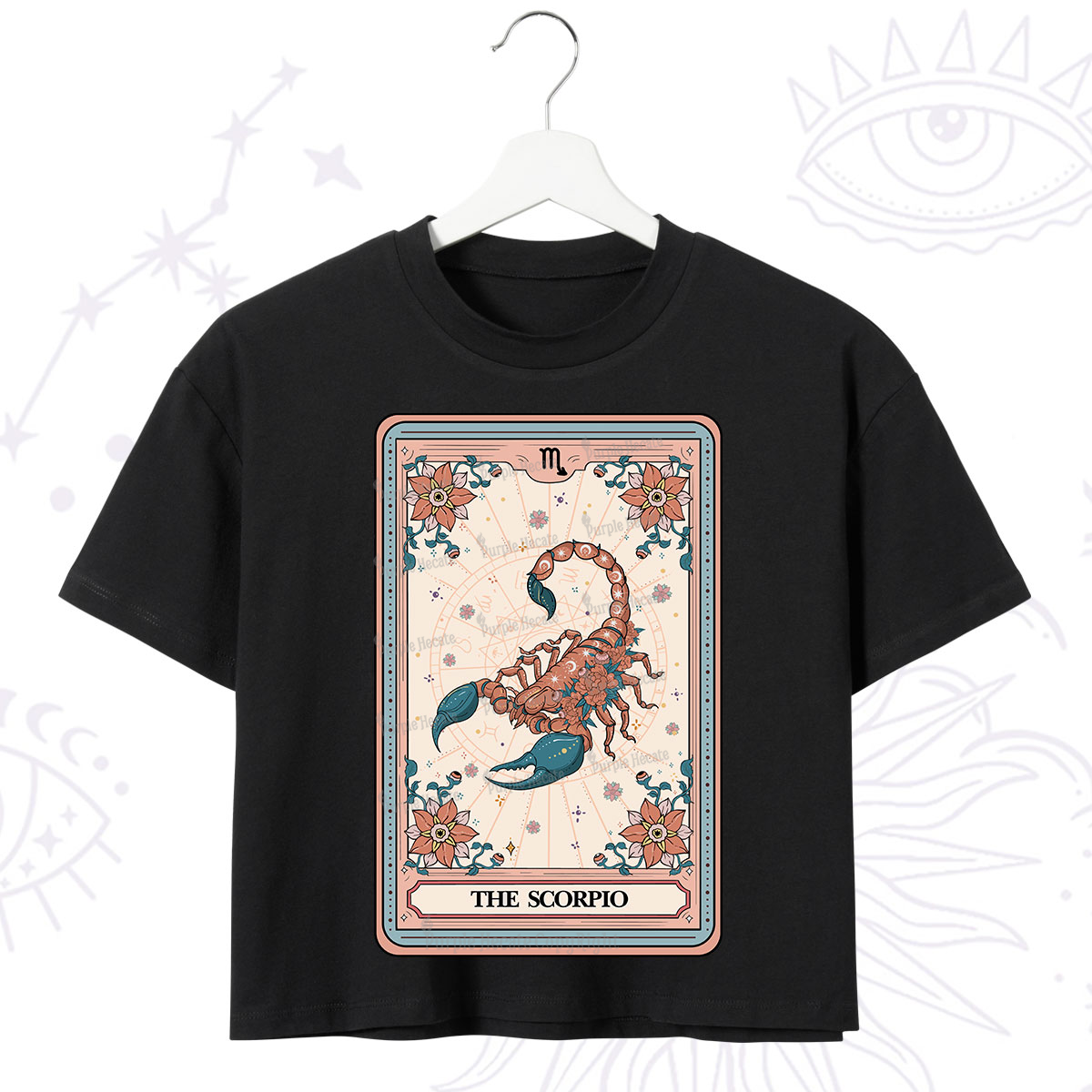 Purplehecate The Scorpio Tarot Card Crop T-Shirt