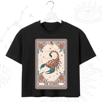 Purplehecate The Scorpio Tarot Card Crop T-Shirt