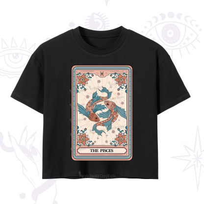 Purplehecate The Pisces Tarot Card Crop T-Shirt