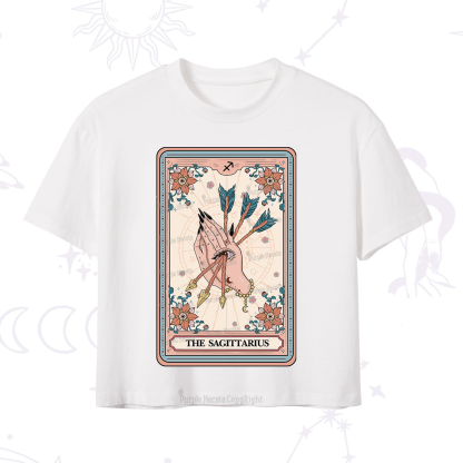 Purplehecate The Sagittarius Tarot Card Crop T-Shirt