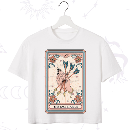 Purplehecate The Sagittarius Tarot Card Crop T-Shirt