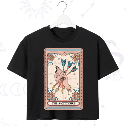Purplehecate The Sagittarius Tarot Card Crop T-Shirt