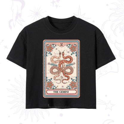 Purplehecate The Gemini Tarot Card Crop T-Shirt