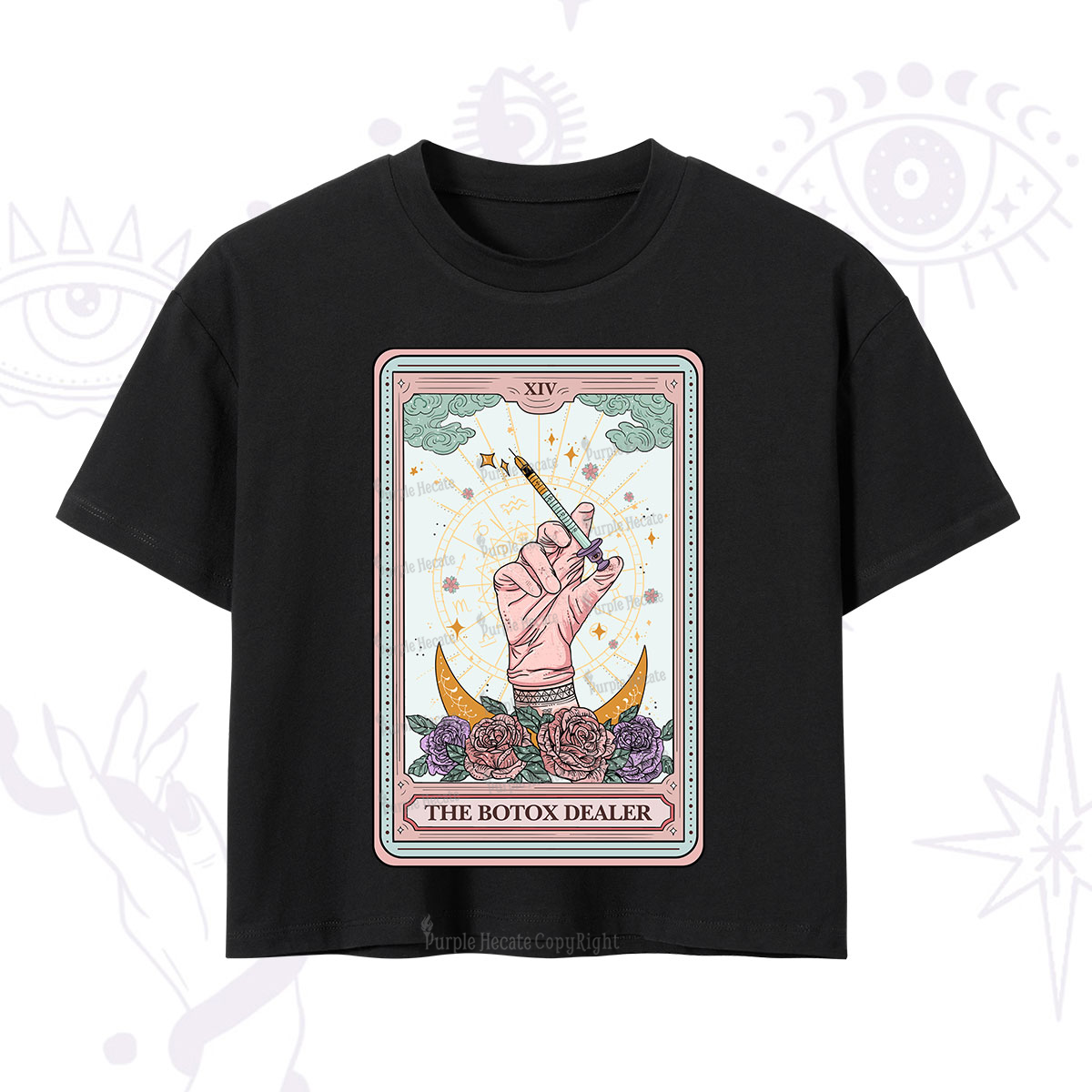 Purplehecate The Botox Dealer Tarot Card Crop T-Shirt