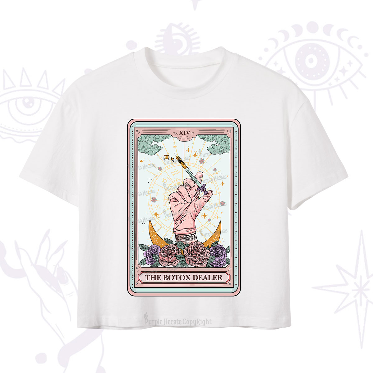 Purplehecate The Botox Dealer Tarot Card Crop T-Shirt