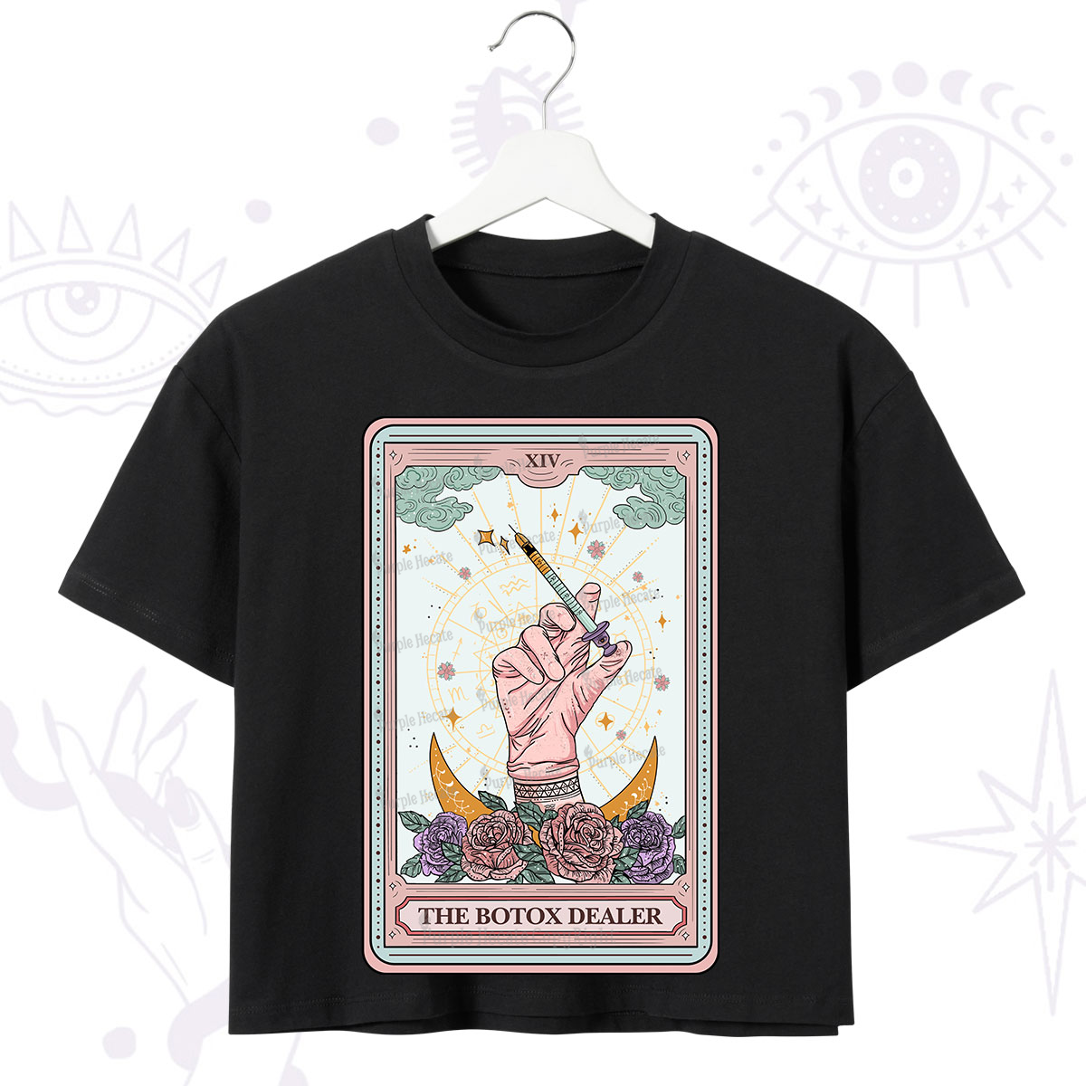 Purplehecate The Botox Dealer Tarot Card Crop T-Shirt