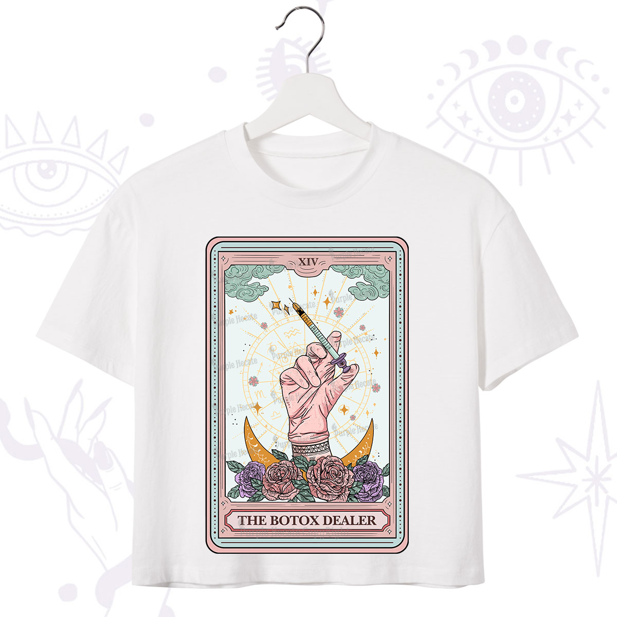 Purplehecate The Botox Dealer Tarot Card Crop T-Shirt