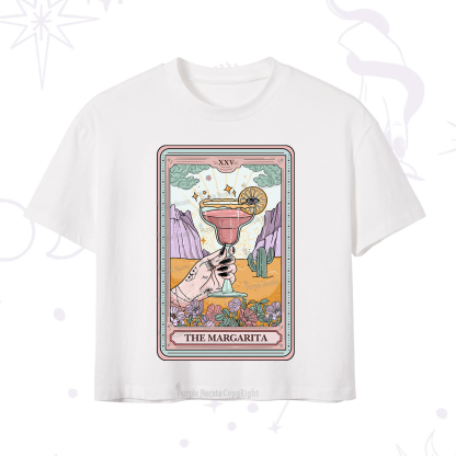 Purplehecate The Margarita Tarot Card Crop T-Shirt
