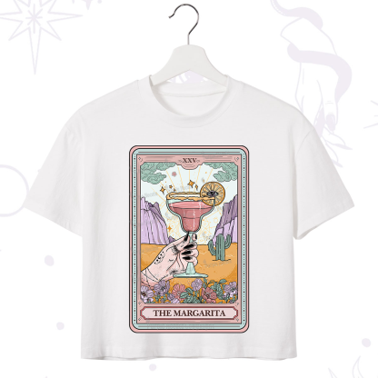 Purplehecate The Margarita Tarot Card Crop T-Shirt