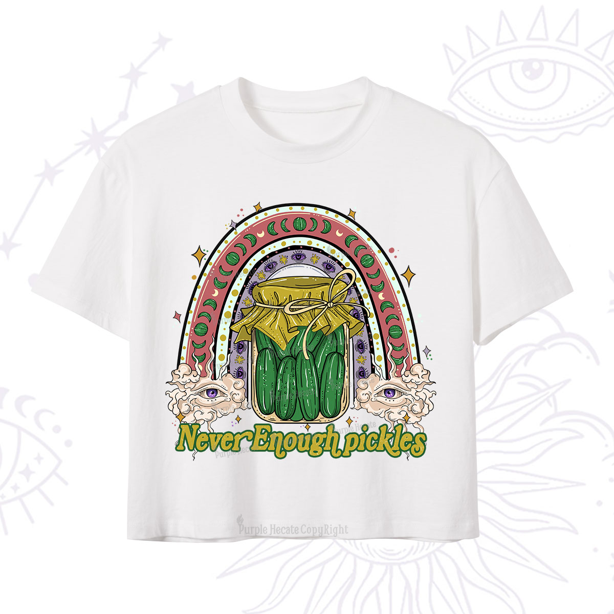 Purplehecate Never Enough Pickles Crop T-Shirt