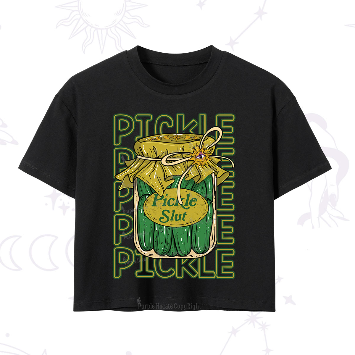 Purplehecate Pickle Slut Crop T-Shirt