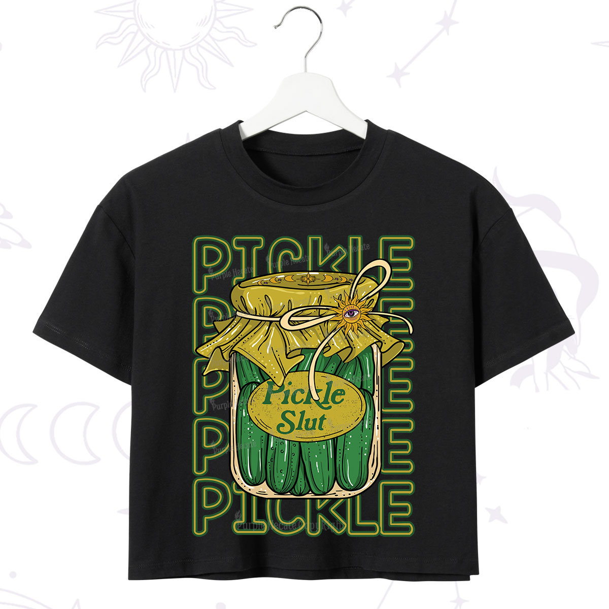 Purplehecate Pickle Slut Crop T-Shirt