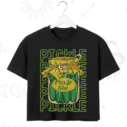 Purplehecate Pickle Slut Crop T-Shirt