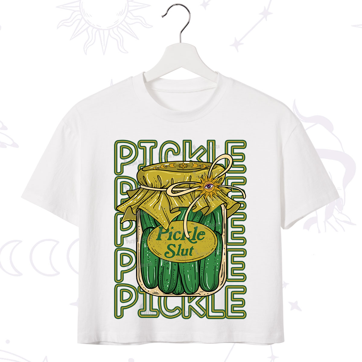 Purplehecate Pickle Slut Crop T-Shirt