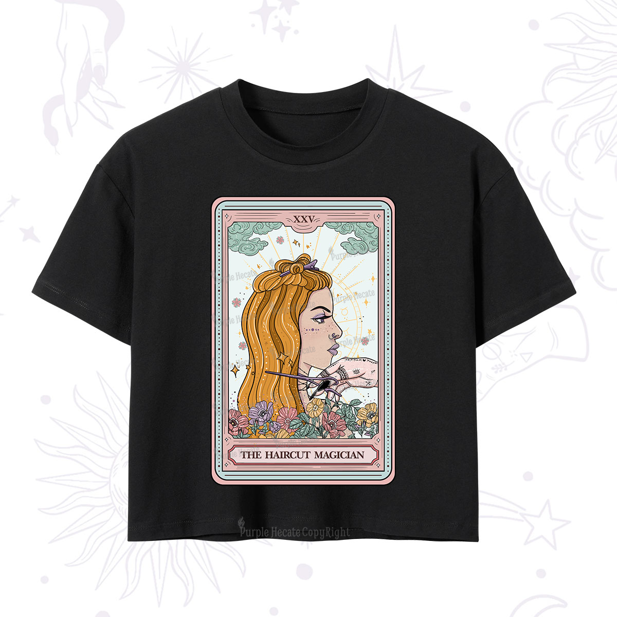 Purplehecate The Haircut Magician Tarot Crop T-Shirt