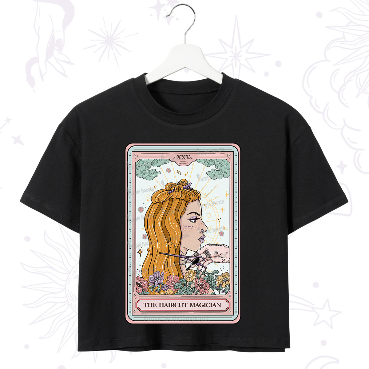 Purplehecate The Haircut Magician Tarot Crop T-Shirt