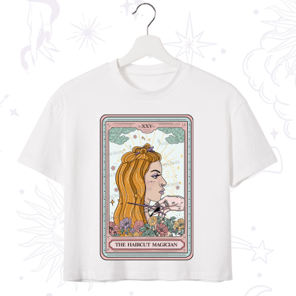 Purplehecate The Haircut Magician Tarot Crop T-Shirt