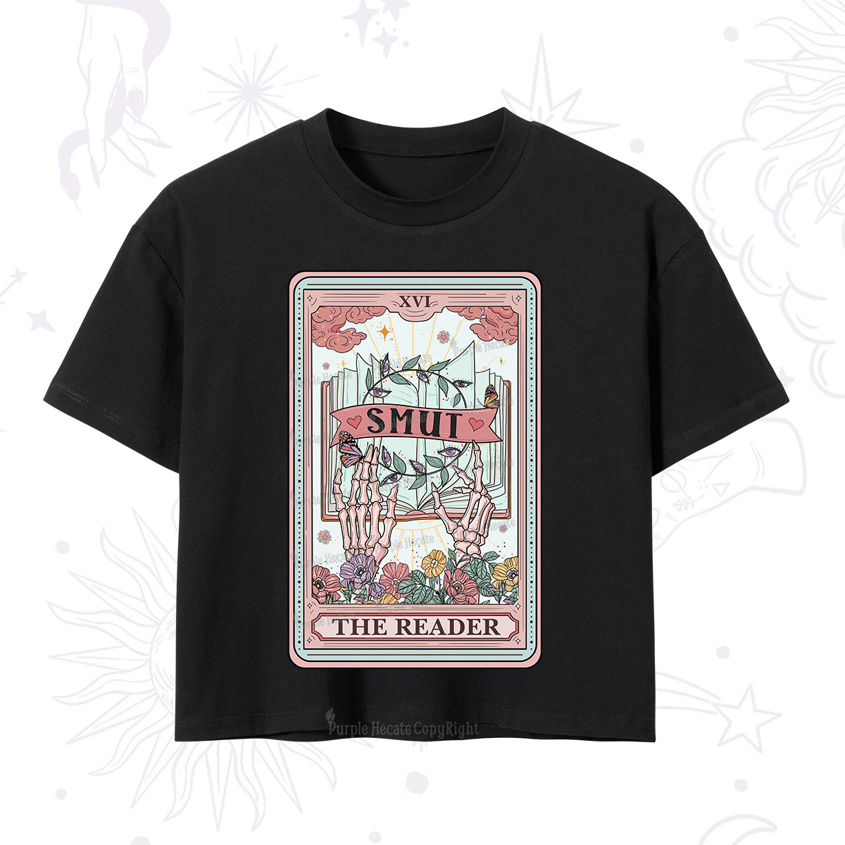 Purplehecate The Smut Reader Tarot Crop T-Shirt