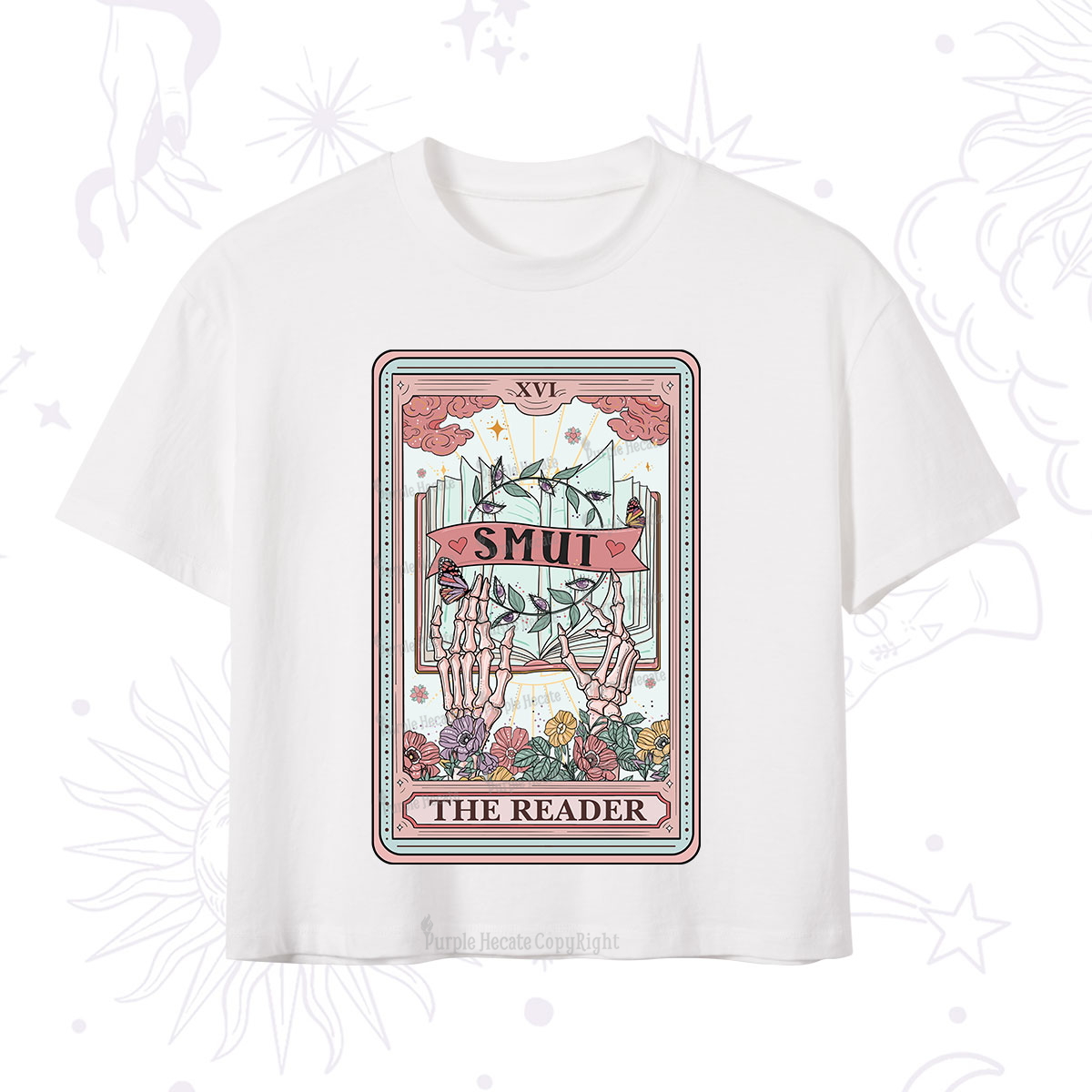 Purplehecate The Smut Reader Tarot Crop T-Shirt