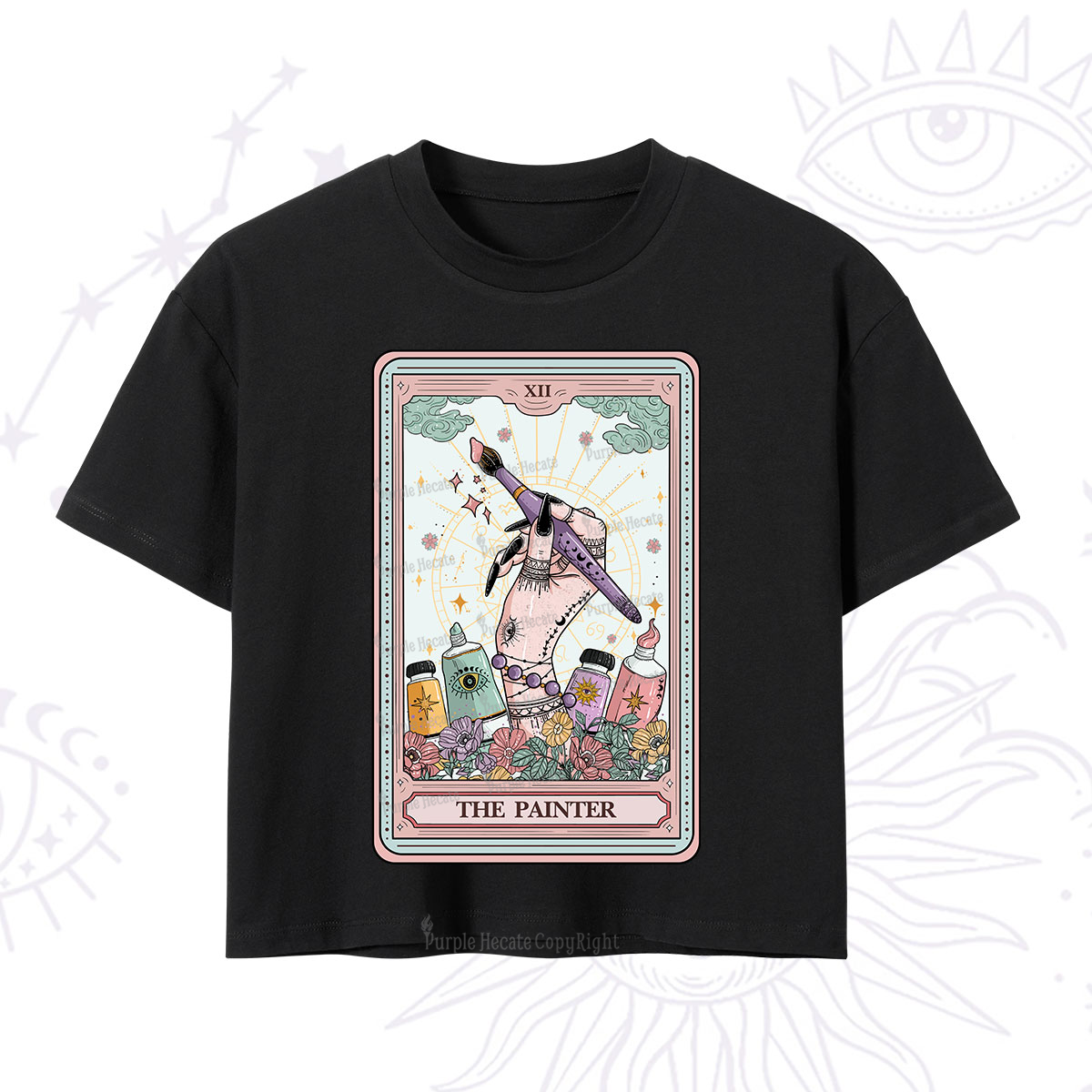 Purplehecate The Painter Tarot Crop T-Shirt
