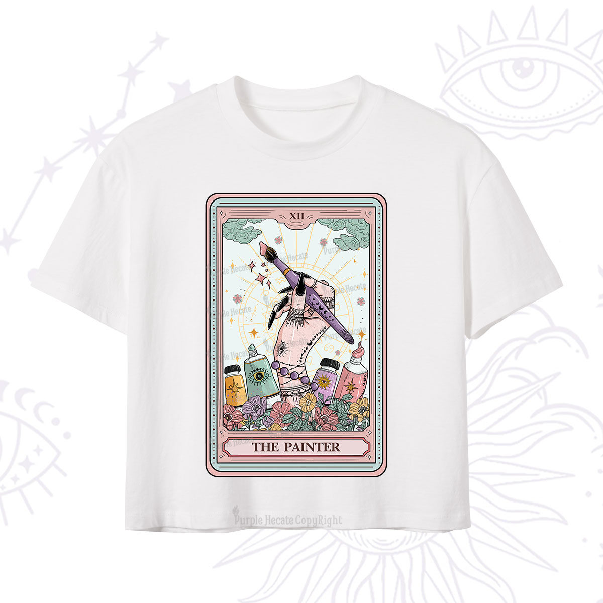 Purplehecate The Painter Tarot Crop T-Shirt