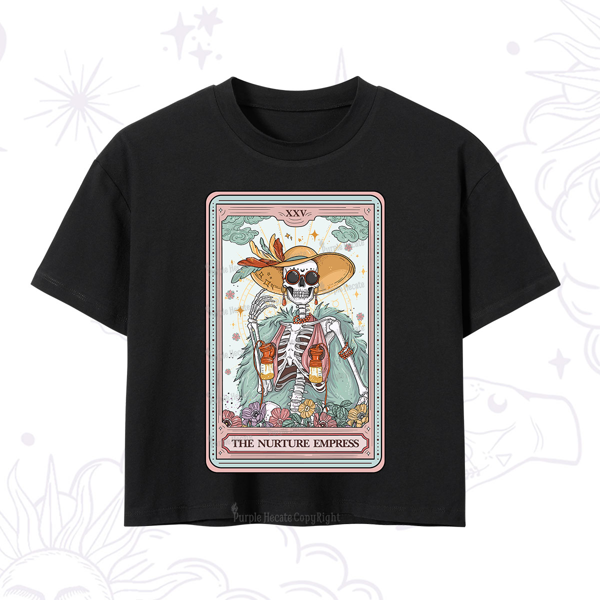 Purplehecate The Nurture Empress Tarot Crop T-Shirt