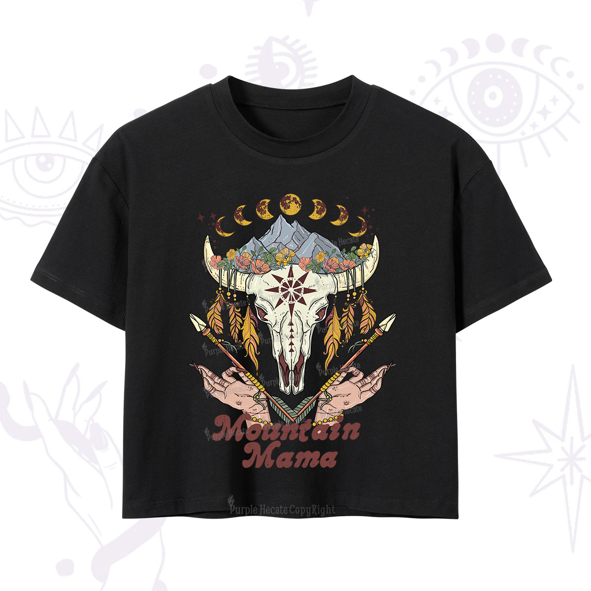Purplehecate Mountain Mama Crop T-Shirt