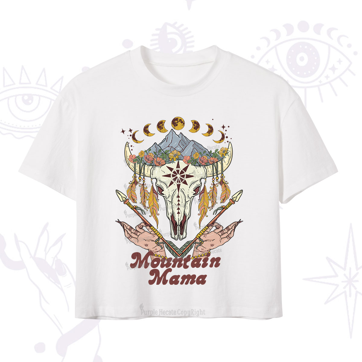 Purplehecate Mountain Mama Crop T-Shirt