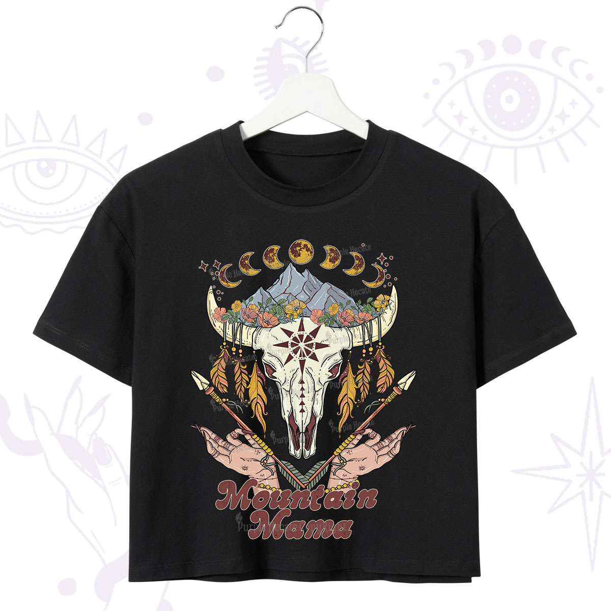 Purplehecate Mountain Mama Crop T-Shirt