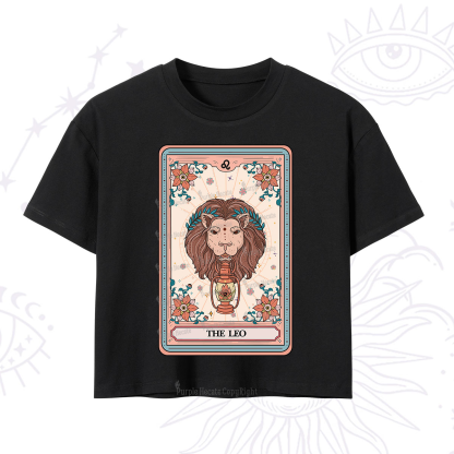 Purplehecate The Leo Tarot Card Crop T-Shirt