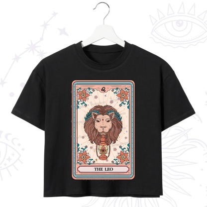 Purplehecate The Leo Tarot Card Crop T-Shirt