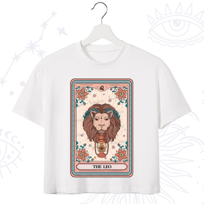 Purplehecate The Leo Tarot Card Crop T-Shirt